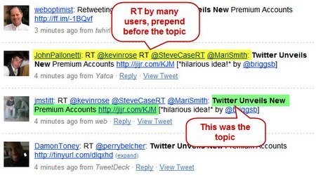 Too many RT is unreadable Traditional RT or RE-Tweets