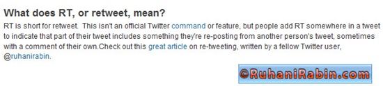 Twitter Official FAQ art-of-retweeting