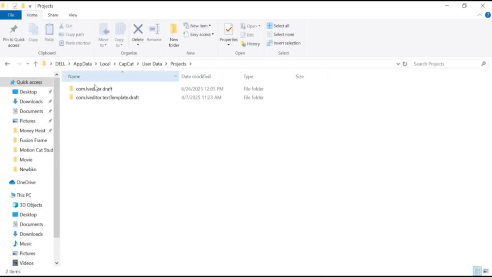 A Windows File Explorer window shows the Projects folder. Inside, there are two folders called Nomura and template.draft.