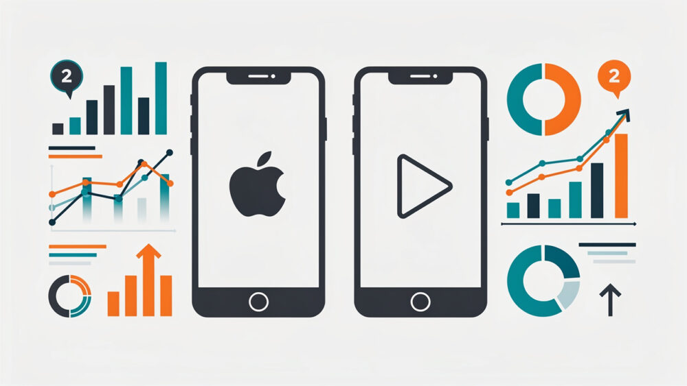 Apple App Store and Google Play ranking systems